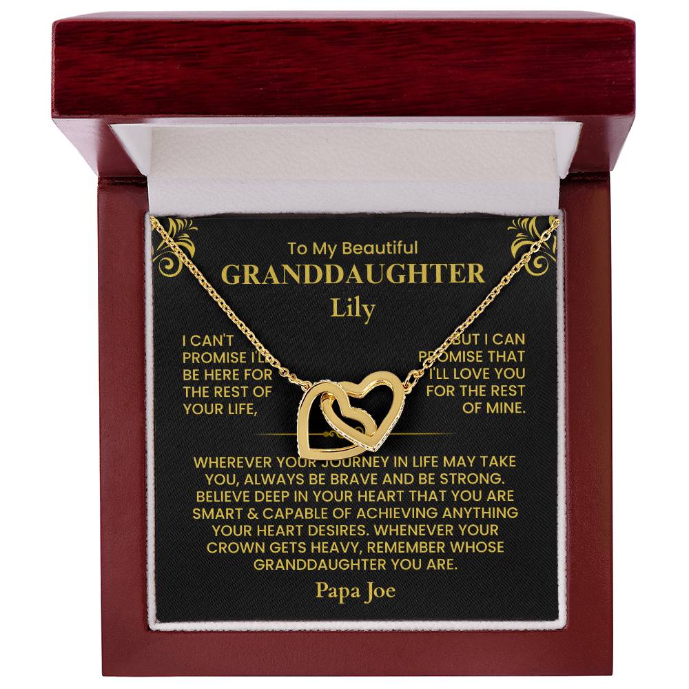 Customize to Make It Truly Special - To My Beautiful Granddaughter - Heartfelt Necklace Gift from Grandma/Grandpa