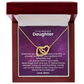 To My Beautiful Daughter - Interlocking Heart Necklace - Gift Set - F14