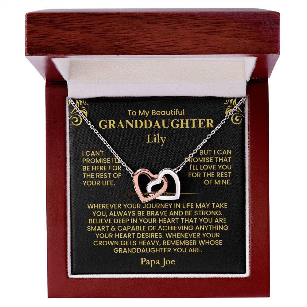 Customize to Make It Truly Special - To My Beautiful Granddaughter - Heartfelt Necklace Gift from Grandma/Grandpa