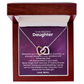 To My Beautiful Daughter - Interlocking Heart Necklace - Gift Set - F14