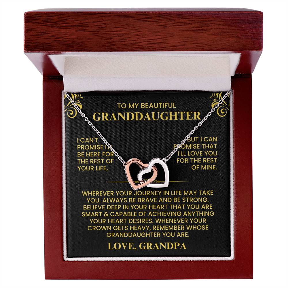 To My Beautiful Granddaughter - Heartfelt Necklace Gift from Grandpa