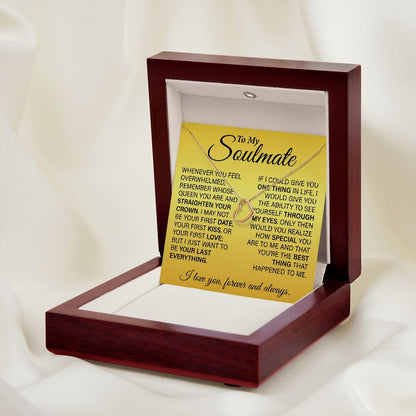 To My Soulmate | Whenever You Feel Overwhelmed | Delicate Heart Necklace