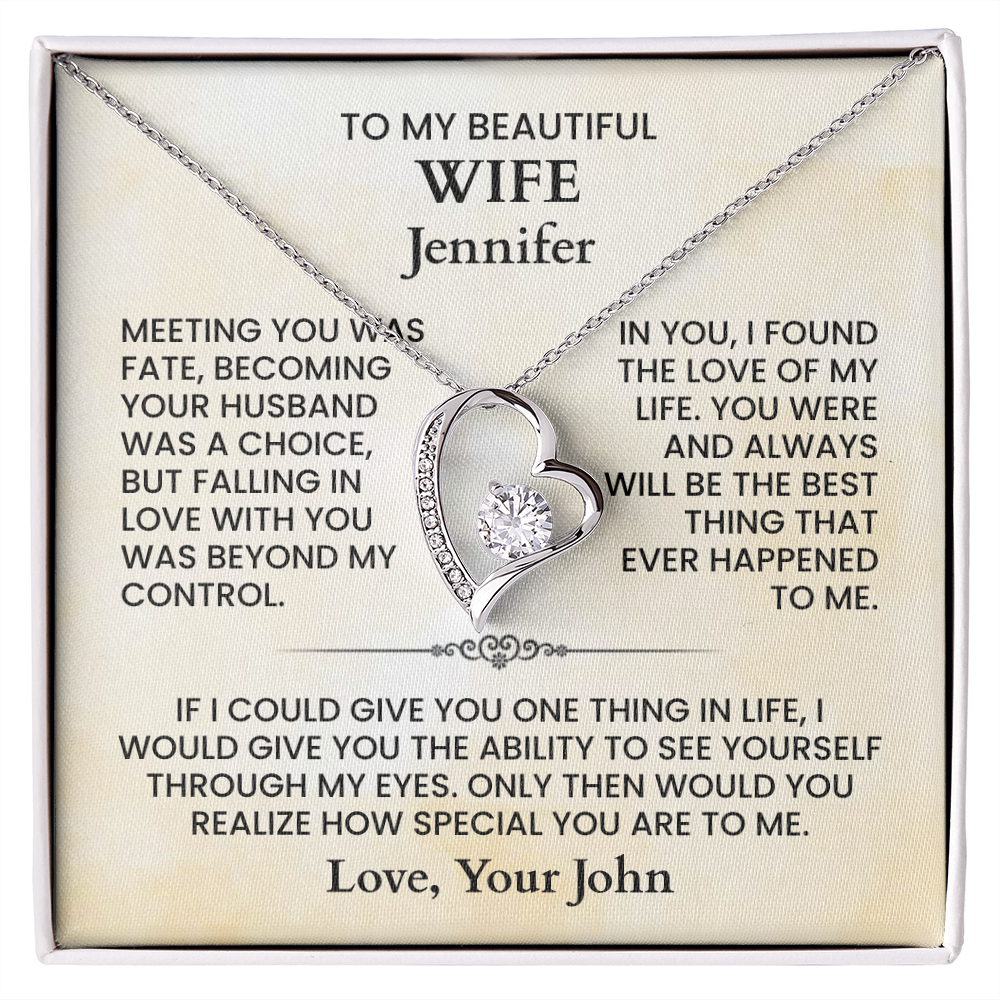 To My Wife - Forever Love Necklace - Gift Set - F1