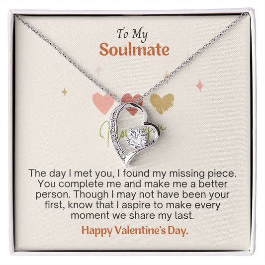 A Valentine's message to my soulmate: Discovering love's missing piece with Forever Heart Necklace