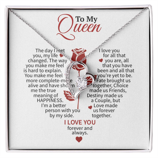 The day I met you, my life changed | Forever Love Necklace with a beautiful message card | Gift for her