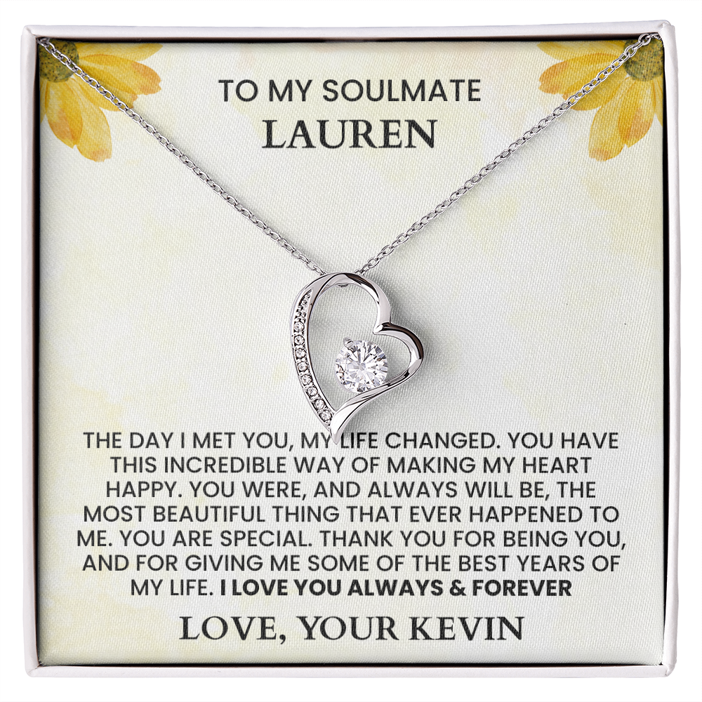 To My Soulmate - Forever Love Necklace - Gift Set - F3