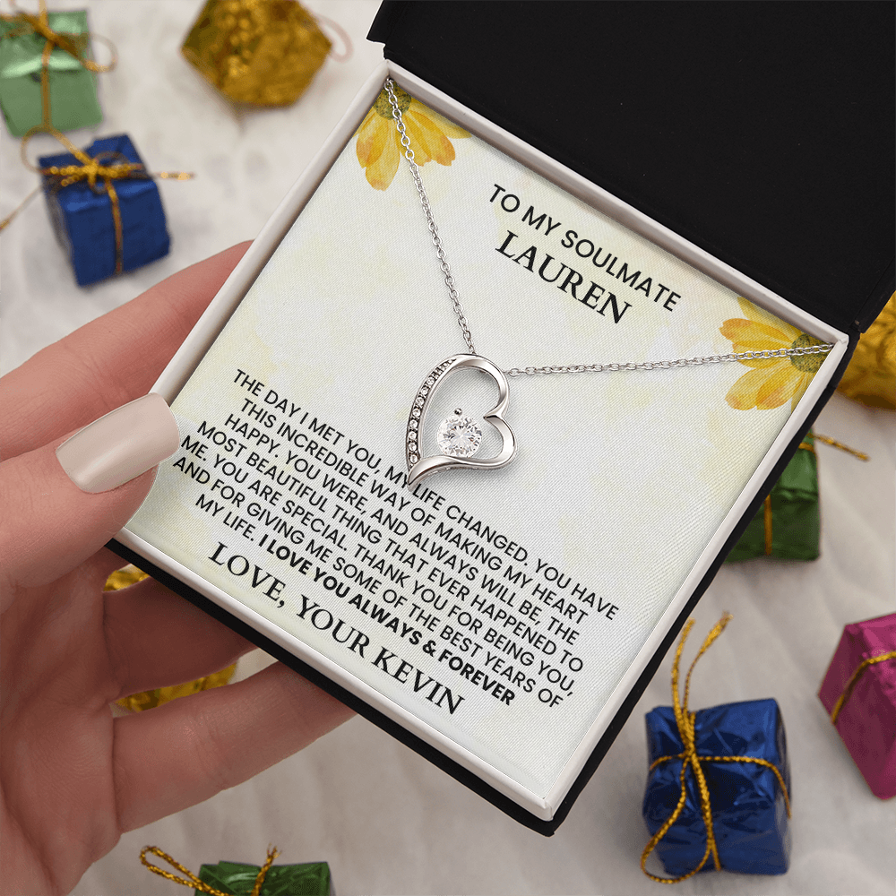 To My Soulmate - Forever Love Necklace - Gift Set - F3