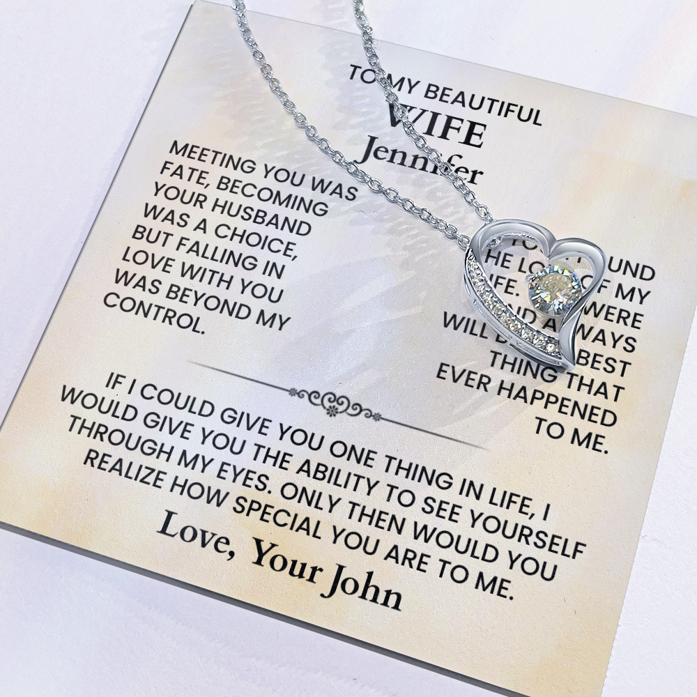 To My Wife - Forever Love Necklace - Gift Set - F1