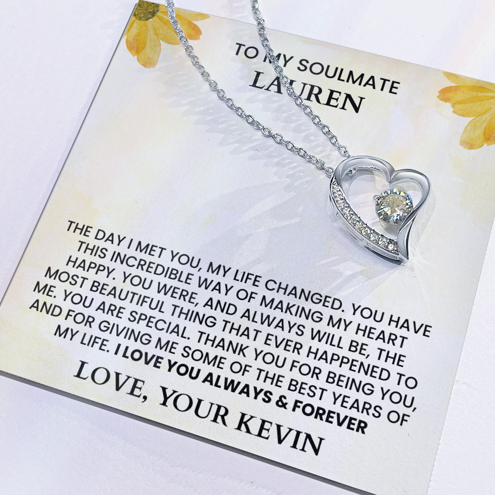 To My Soulmate - Forever Love Necklace - Gift Set - F3