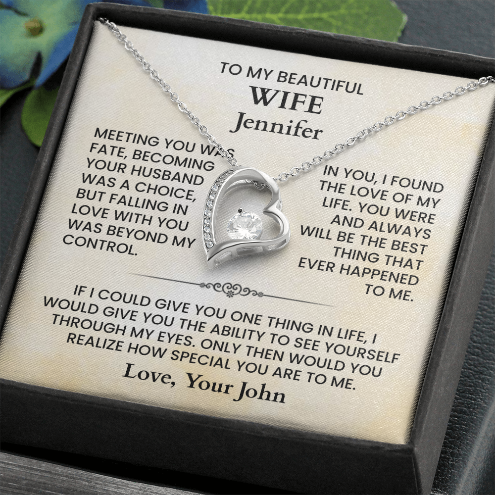 To My Wife - Forever Love Necklace - Gift Set - F1