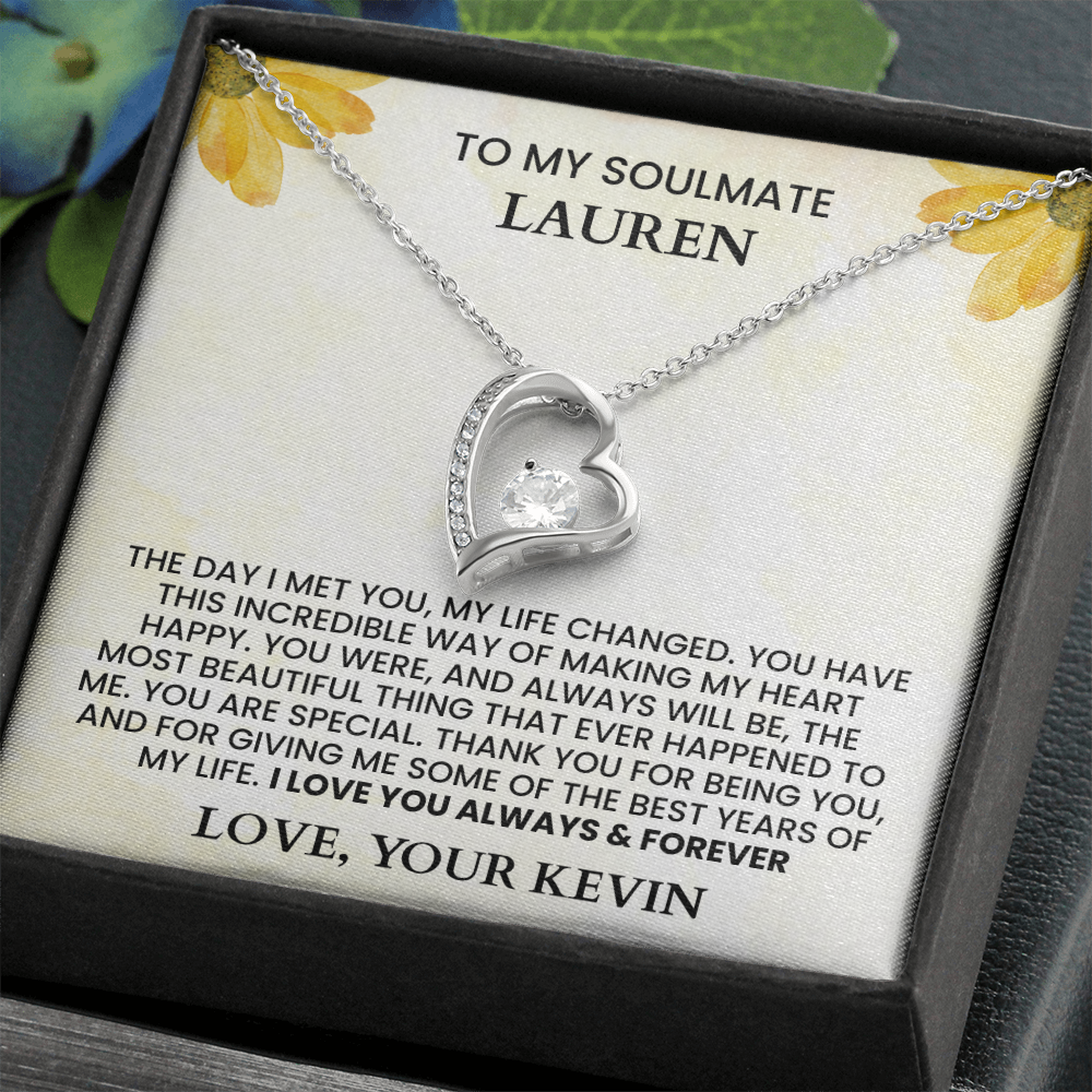 To My Soulmate - Forever Love Necklace - Gift Set - F3