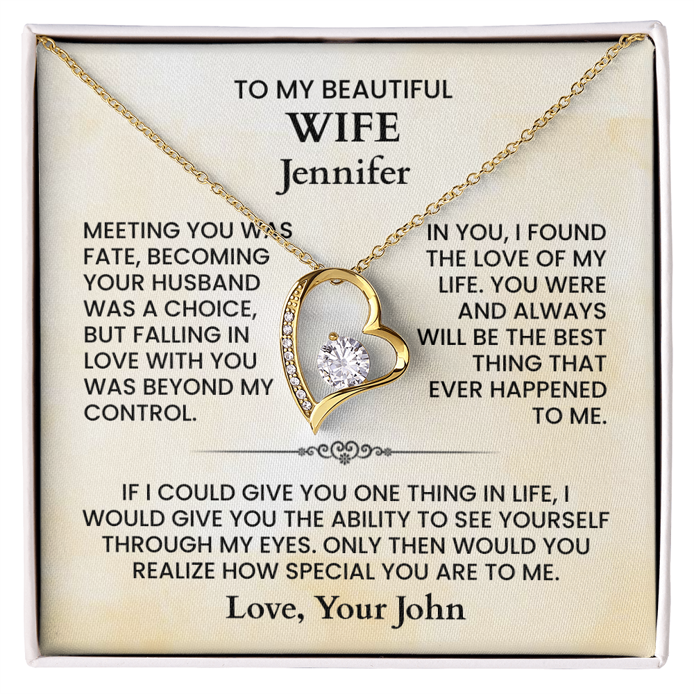 To My Wife - Forever Love Necklace - Gift Set - F1