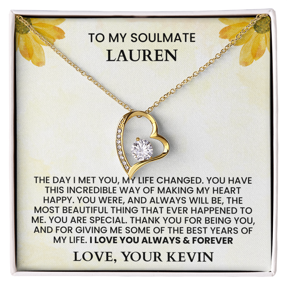 To My Soulmate - Forever Love Necklace - Gift Set - F3