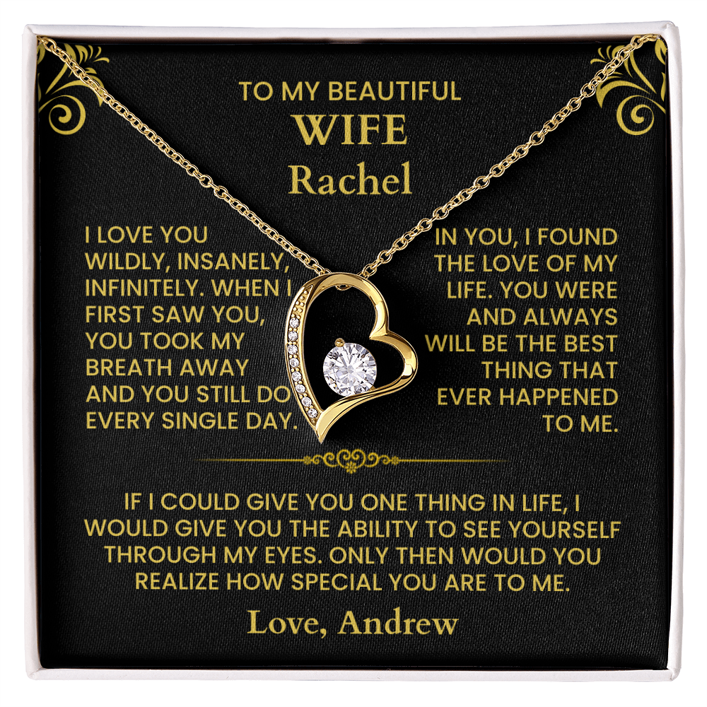 To My Wife - Forever Love Necklace - Gift Set - F2