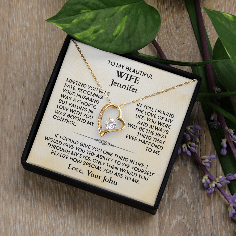 To My Wife - Forever Love Necklace - Gift Set - F1