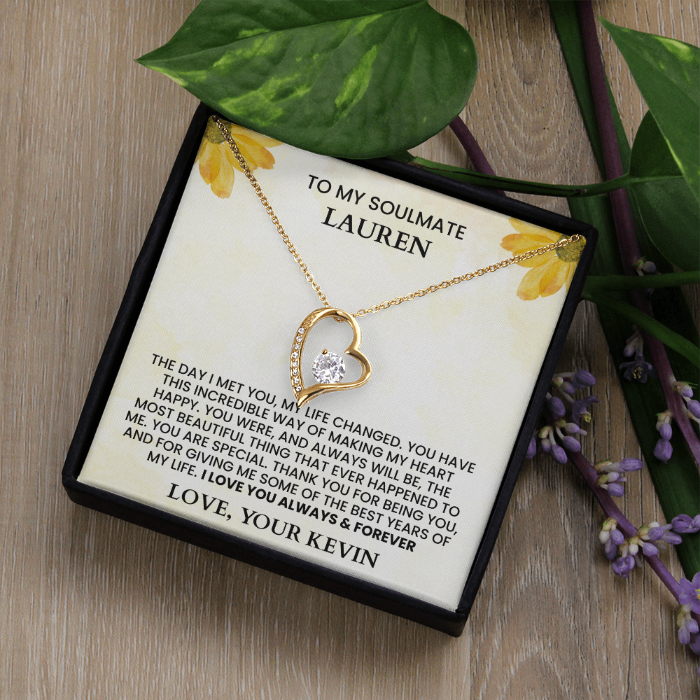 To My Soulmate - Forever Love Necklace - Gift Set - F3