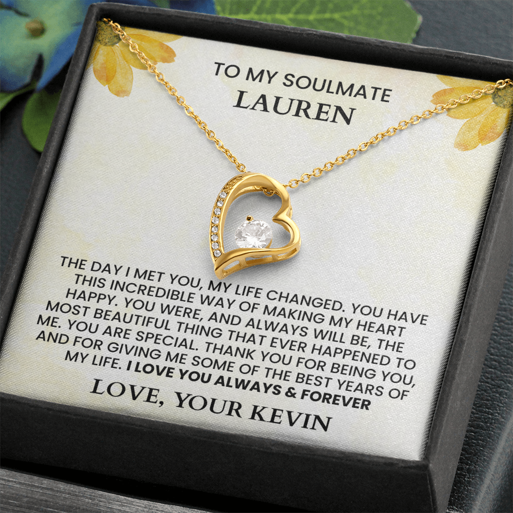 To My Soulmate - Forever Love Necklace - Gift Set - F3