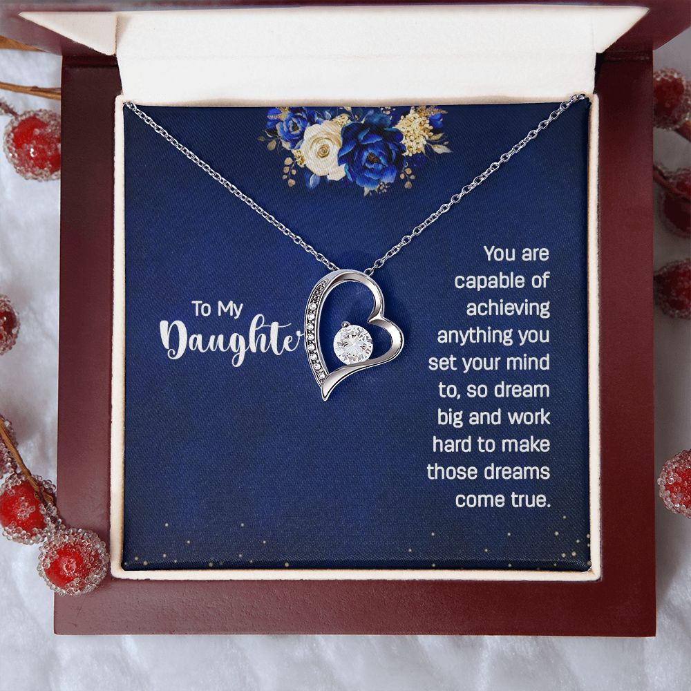 Necklace Gift for Daughter with custom name | Personalized Message Card