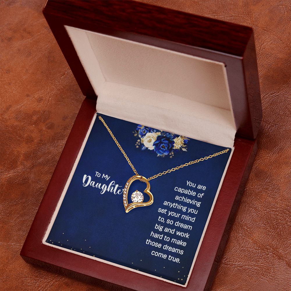 Necklace Gift for Daughter with custom name | Personalized Message Card