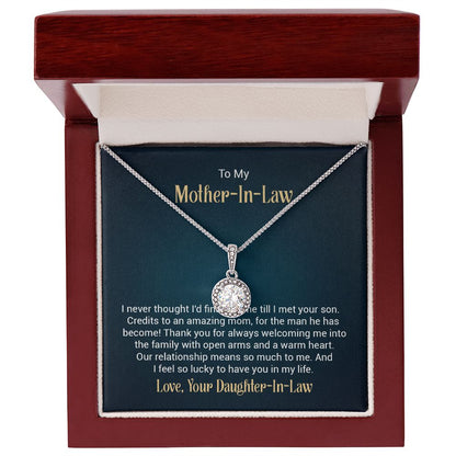 To my mother - in - law - I never thought I'd find the one till I met your son - Mother's day gifts for mother-in-law