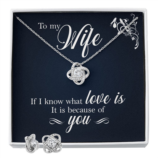 If I Know What Love is, Is Because of You |  Best Love Knot Necklace for Your Beloved One