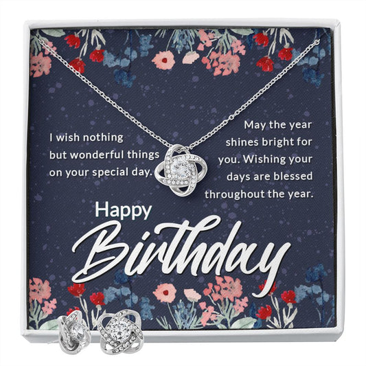 Happy Birthday Best Love Knot Necklace for Your Beloved One