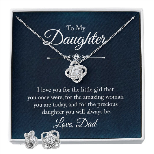 To my daughter - I Love You  | Best Love Knot Necklace for Your Beloved One
