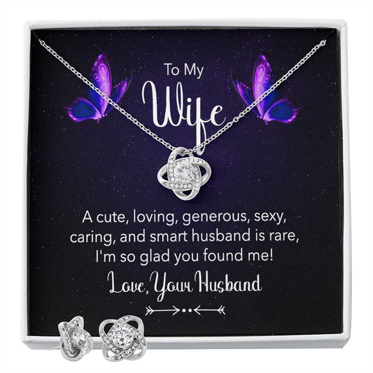 To my wife | I'm glad you found me |  Best Love Knot Necklace for Your Beloved One