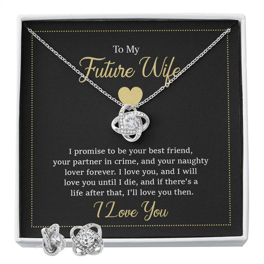 To my future Wife - I promise to be your best friend | Best Love Knot Necklace for Your Beloved One
