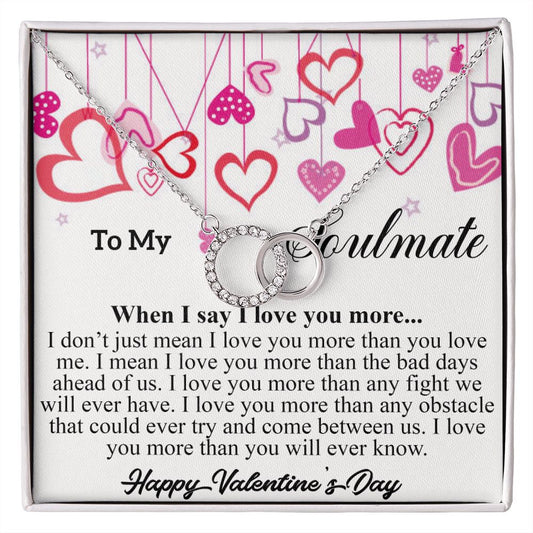 To my Soulmate The Perfect Pair Necklace
