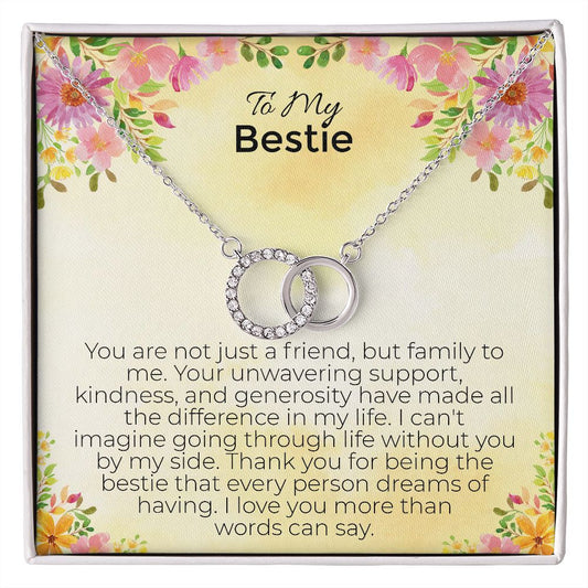 To My Bestie | You are not just a friend but family to me | Perfect Pair Necklace for Best Friend
