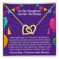 Happy birthday to the most wonderful daughter | Interlock heart necklace gift for daughter