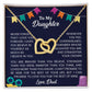 Never forget that I love you forever | Interlock heart necklace gift for daughter from Dad