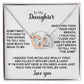 To my daughter | Sometimes it's hard to find words to tell you | Interlocking heart necklace gifts for daughter