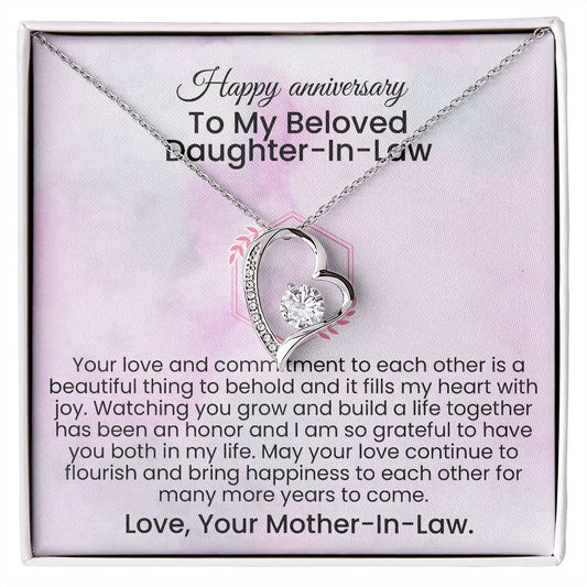 Your love and commitment to each other is a beautiful thing | Forever love necklace gift for anniversary