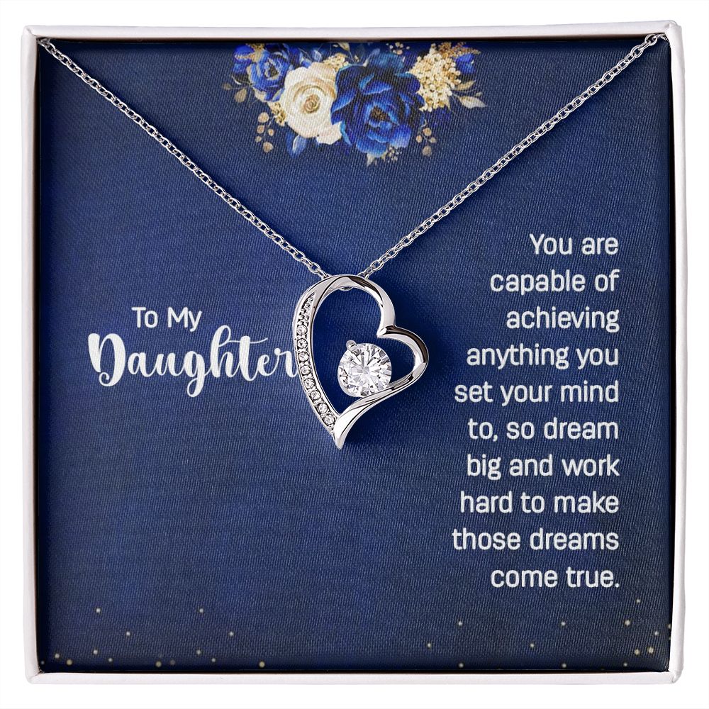 Necklace Gift for Daughter with custom name | Personalized Message Card