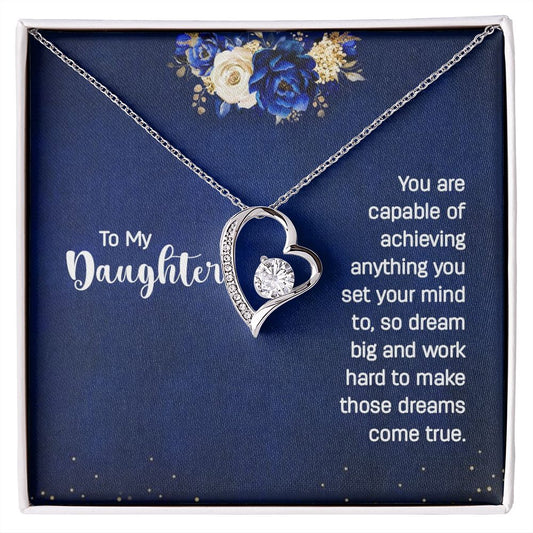 Necklace Gift for Daughter with custom name | Personalized Message Card