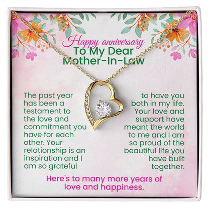 The past year has been a  testament to  the love and commitment you have for each other | Forever love necklace gift for anniversary